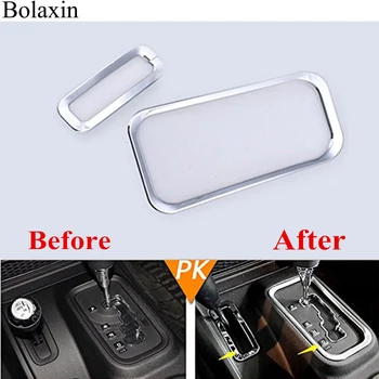 Bolaxin Auto Silver ABS Vnútorné Príslušenstvo Gear Box+prenos Prípade Dekorácie Výbava Nálepka Pre Rokov 2011-2016 Jeep Wrangler Rubicon JK