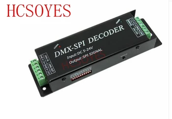 DMX200 DC5V-24V SPI signál LED DMX512 na SPI dekodér, led digitálny svetlo DMX regulátor pre 2801 6803 2812 2811ic led pixel pásy