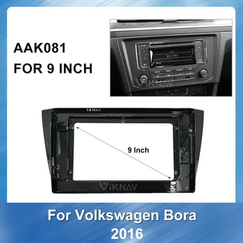 2 Din Rámik autorádia Fascia Panel DVD Dash Interiérom pre Volkswagen Bora 2016 GPS Navigácie doska panel Rám