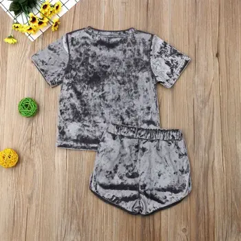 Novonarodené Deti Baby Girl Letné Topy T-tričko+krátke Nohavice Nohavice 2ks Letné Krátky Rukáv Dievčatá Oblečenie Oblečenie