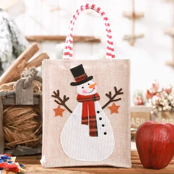 1pcs Santa Darček Taška Candy Bag Snowflake Ostrý Vrecka Šnúrkou Taška Veselé Vianočné Dekorácie pre Domov Nový Rok 2021 Predstavuje#8