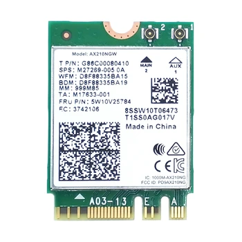 Dual Band WI-FI 6E AX210 M. 2 NGFF Bezdrôtovú Kartu pre AX210NGW 2.4 Ghz/5G 802.11 Ax Bluetooth 5.2 Wifi Sieťová Karta