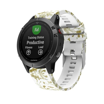 22 MM Watchband pre Garmin Fenix 5 5 plus 6 6Plus pre predchodca 935 GPS Hodinky Rýchle Uvoľnenie Vytlačené Silikónové potítka Popruhy