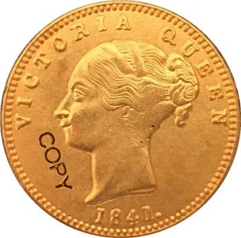 24 K Zlatom 1841 British mince kópia