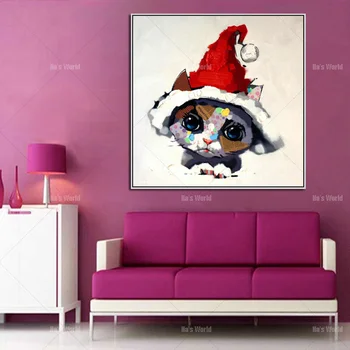 Ručne Maľované Vianočné Darčeky Wall Art Plátno Maľby Zvierat, Obrázky, Obývacia Izba Kôň Umelecké Dekorácie, Maliarstvo, Bez Rámu