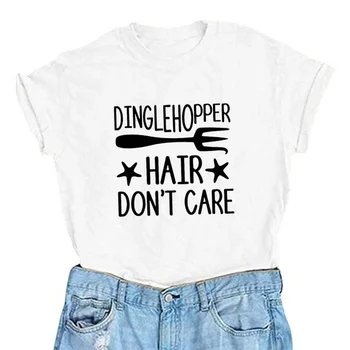 Dinglehopper Vlasy jedno Tričko Malá Morská víla T-shirt Ženy S Výroky Vtipný Citát Tee grafické slogan dievča lumbálna topy