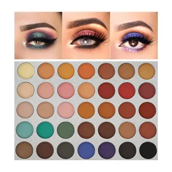 Krásy presklené Elegantné 35 Farby Eyeshadow Palety make-up Matným Leskom Farebné dlhotrvajúci Očný Tieň Údená Strany Darčeková Kozmetika