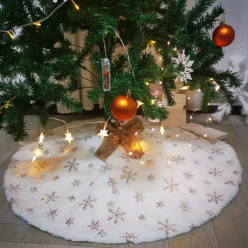 78/90/122 cm snehová Vločka Vianočný Strom Decor Biely Vianočný Stromček Sukne Kožušiny, Sukne pre Vianočné Dekorácie na Vianoce, Vianočný Strom Decor