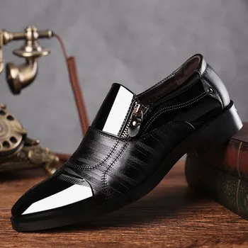 2020 Nové Klasické Obchodné pánske Oblečenie Obuv Módne, Elegantné Formálne Svadobné Topánky Mužov Pošmyknúť na Úrad Oxford Topánky pre Mužov Čierna
