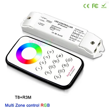 BC Multi Zone control led stmievanie/SCS/RGB Max 3*3A RF bezdrôtového diaľkového + Prijímač, regulátor pre LED Pásy Svetla,DC12V-24V