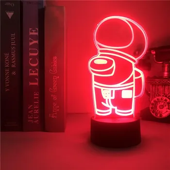 Medzi Nami 3D Hra Lampa 16 RGB Farby LED Nočné Svetlo Tabuľka Domácej Strany sviatočnú Atmosféru Interiéru Atmosféru Posteli Noc Darček Hra