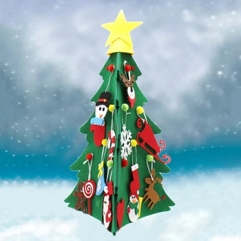 DIY 3D Cítil Vianočný Strom Dekorácie Santa Claus Ozdoby Deti Nový Rok Darčeky Domov Strán Vianočné Ozdoby