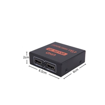1 v 2 Out HDMI Splitter 4K x 2K Rovnakej Obrazovke Video Splitter s Displejom Rozbočovač HDMI 1X2 Switcher pre HDTV, STB (EÚ Zástrčky)