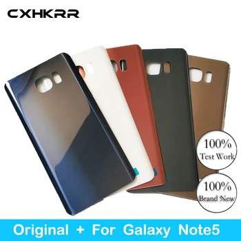 CXHKRR Nový, originálny, Pre Samsung Galaxy Note 5 Späť Prípade Kryt Batérie Sklo Bývanie Kryt pre Samsung Poznámku 5 Dverí Zadné Prípade