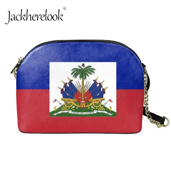 Jackherelook Ženy Móda Zips Crossbody Tašky, Dámske Red&Blue Haiti Príznak Tlač Ľahký Veľké Topy Telefón Peniaze Skladovanie Taška