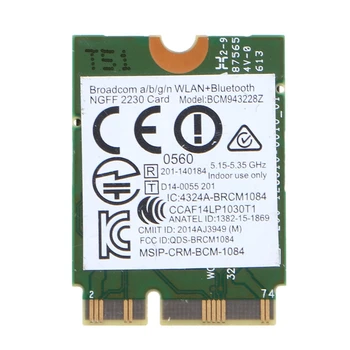 BCM943228Z 300Mbps WIFI 802.11 a/b/g/n Bluetooth Bezdrôtová Karta Dual Band 2,4 GHz/5 ghz Mini M. 2 Karty Adaptéra