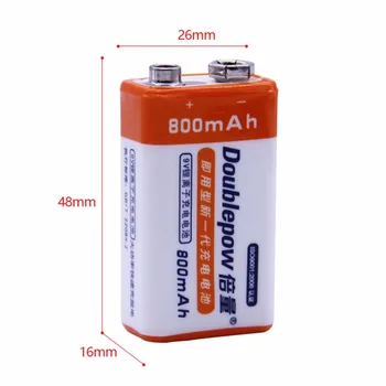 1pcs/veľa Hot-predaj 800mAh 9V batériou lithium-ion batéria pre detské hračky detektory dymu