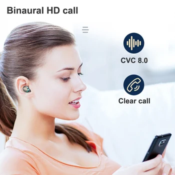 Nové Bezdrôtové Slúchadlá Bluetooth 5.0 TWS Slúchadlá HIFI Mini In-ear Športové Bežecké Slúchadlá Podporu IOS Android Telefóny HD Hovor