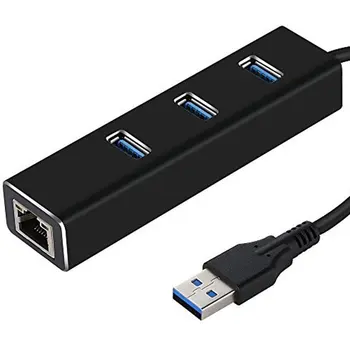 USB Gigabit Ethernet Adaptér 3 Porty USB 3.0 HUB USB na Rj45 Lan Sieťové Karty pre Macbook Mac Ploche