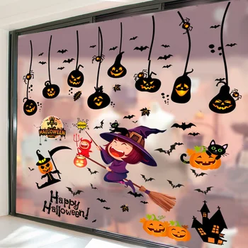 Halloween strašidelný dom tekvica Stenu, Nálepky Home Decor Art Obtlačky festival Tapety deti miestnosti dekorácie Halloween nálepky