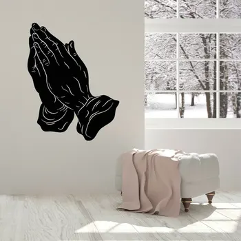 Ruky Náboženské Kresťanské symboly Samolepky na Stenu Domova Izba Spálňa Vymeniteľné Obtlačky Náboženstvo, Cirkev nástenné Maľby 3B29