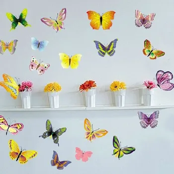 Krásne Motýle Samolepky na Stenu Roztomilé Farebné Motýle Stenu Pre Deti Izba G0JM8205