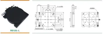 R Osi RS125-L 125 MM Manuálne 360-Stupňový Otočný Posuvné Tabuľka Mikrometer Presnosť Výtlak Uhol Nastaviť Platformu Optické