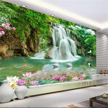 Beibehang Troch - dimenzionální krajiny vodopád krajiny 3D TV pozadie na zákazku veľké nástenné maľby, tapety