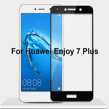 1pcs Ultra-Tenké Biele čierna farba, full screen protector, Tvrdené Sklo, fólia Pre Huawei Vychutnať 7 Plus Displej ochranné sklo film
