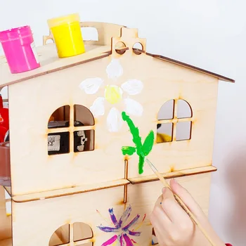 Bábiky Domov Hračky dom, urob si sám Maľovanie stavebná Doska Vzdelávania hračky pre deti, Darčeky bábika príslušenstvo bloku časť lol DFB-2d