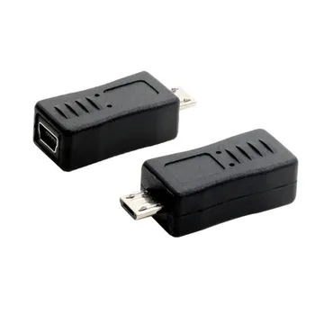 90 Stupňov Vľavo a Vpravo Šikmého Mini USB 5pin Žena Micro USB Muž Synchronizáciu Údajov Adaptér Konektor Micro USB Kábel Mini USB
