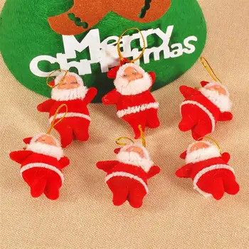 6Pcs Tvorivé Vianočné Závesné Ozdoby Roztomilý Mini Santa Ornament Vianočný Strom Decor Príslušenstvo Strana navrhne Na Vianoce