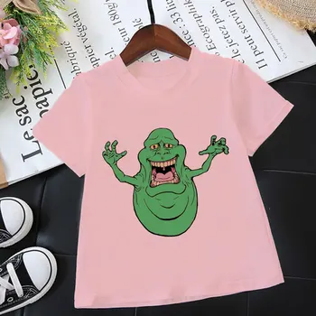 Krátky Rukáv Lete Chlapci Dievčatá Starej Školy Logo Ghostbuster Tlač T Shirt Deti Novinka Bežné T-shirt Top Oblečenie, Detská Móda