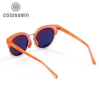 COLOSSEIN Retro Okrúhly Polarizačný Cat Eye slnečné Okuliare Ženy Sexy Farebné Rám Dospelých Nové Trendy Luxusné Slnečné Okuliare UV400 gafas