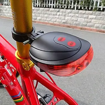 5 LED 2 Laserové svetlo na Bicykel 7 Režim Blesku na Bicykli Bezpečnosti Bicykel Zadné Lampy, Nepremokavé Laser Chvost Varovanie Lampa