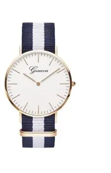 2018 Ženeve Sledovať slávnej značky classic Nylon popruh Hodinky muži ženy Rose gold bežné Quartz hodinky Módne Dámske hodinky Chasy