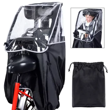 Čierny Dážď Pokrýva pokryvom pre Dieťa na Bicykel Zadné Sedadlo Sedlo PVC Ochrany