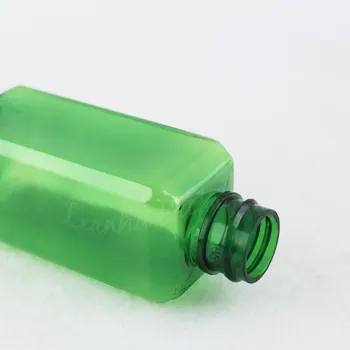 50ML Zelená Námestí Plastové Fľaše So zlatým Sprejom Čerpadla , 50CC Toner / Voda Čiastkové plnenie do fliaš , Prázdne Kozmetické Kontajner