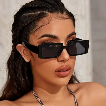 2021 Retro Námestie Slnečné Okuliare, Luxusné Značky Cestovné Malý Obdĺžnik Slnečné Okuliare Ženy Muži Ročník Oculos Lunette De Soleil Femme