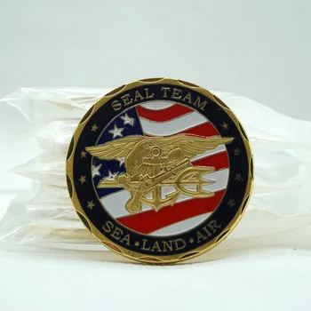 5 ks/veľa Seal Team Pozlátené Mince USA Navy Uncirculated Suvenír Kolo Mince Doprava Zadarmo