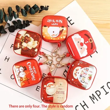 Vianočné Mince Peňaženky 4Pcs Prenosný Mini Peňaženka Darček Cukríky Boxy Ozdoby na Vianočné stromčeky Strany Závesné Dekorácie