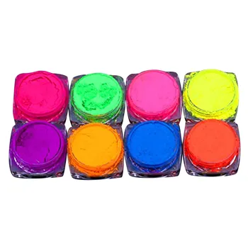 Neon Pigment Nechtov jemný Prach na Nechty, Glitter Gradient Lesk Dúhové Akryl Multicolor DIY Krásy Dekorácie Nástroj Časti