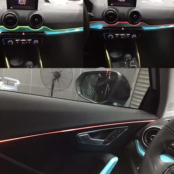 2019+ Q2 32 farby Interiéru Vozidla Atmosféru Svetlá Pre Audi Q2 Upgrade Interiér LED Dekoratívne Pre tuning auta Príslušenstvo