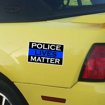 HotMeiNi Polícia Žije Ohľadu na to, Nálepky Tenká Modrá Čiara Auto Truck Pohár Notebook Grafické Odtlačkový K9 Auto Styling Auto Nálepku 13 cm* .9 cm