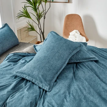 Bytový Textil Šedo-modrá Family 3-4pcs Dieťa Dospelých posteľná bielizeň Nastaviť Luxusné Pohodlné Obliečky Obliečky Kryt Posteľná obliečka na Vankúš