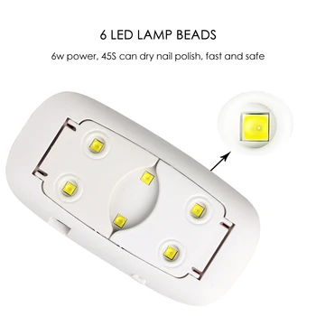 Klinec Zariadení UV LED Smart MINI Lampa 4 Farby Druhý Prevodový Načasovanie Funkcia 6W