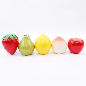 Krém Jar Prázdne Plastové Kozmetické Kontajner Hruška Broskyňa Citrón Apple Ovocie Tvar Jar Ovocie Krém Prázdnu Fľašu Cestovné Prenosné
