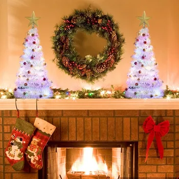 Vianočný Stromček Farbu Meniace LED Svetla Skladanie šťastné a Veselé Vianoce, Vianočný Strom Decor Lampa Home Table Party Dekor Stôl písací Stôl Darček.