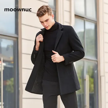 Nový Štýl zákopy srsti mužov 2019 módne bežné kvalitné mens kabát slim fit Mužov zahustiť zimné Bundy plus veľkosť M-3XL