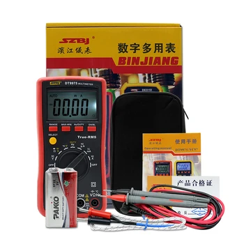 SZBJ DT9975 Vysoko precízny Digitálny Multimeter Anti-pálenie DC/AC Napätie Prúd Meter Voltmeter Ammeter True RMS Auto Rozsah